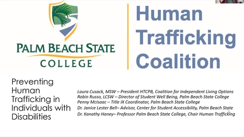 Thumbnail for Preventing Human Trafficking in Individuals with Disabilities - 01.28.22