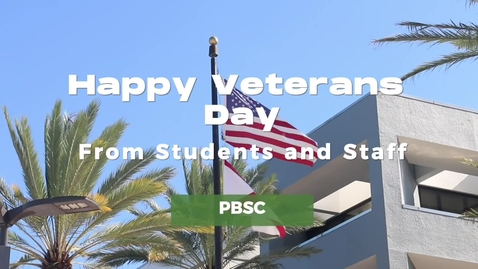 Thumbnail for entry Honoring Heroes: Veteran's Thank You from the Boca Raton Campus