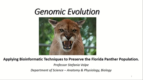 Thumbnail for 2019 Darwin Day - Genomic Evolution - Stefania Volpe