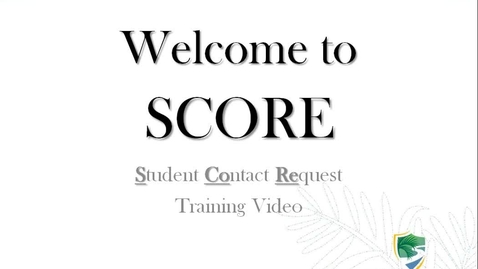 Thumbnail for entry Welcome to SCORE