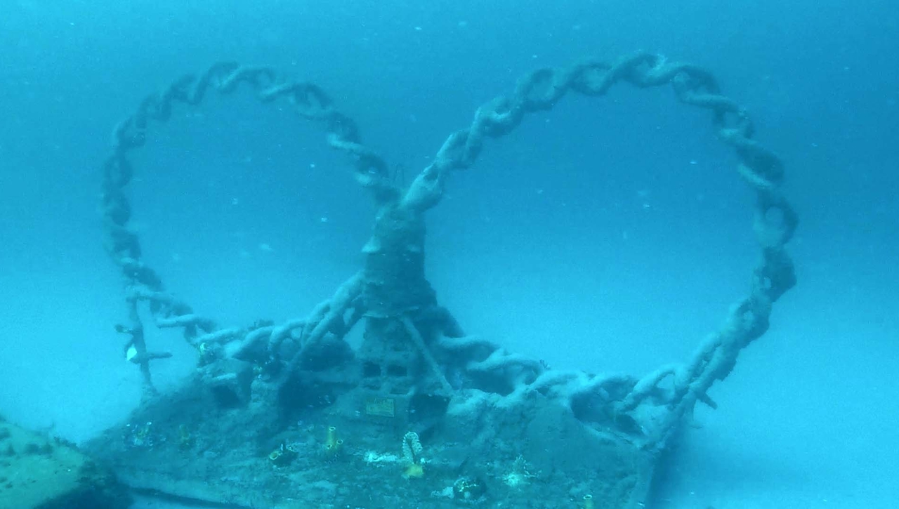 Underwater View of PBSC's Artificial Reef Sculpture
