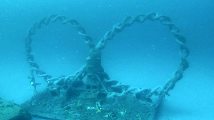 Underwater View of PBSC's Artificial Reef Sculpture