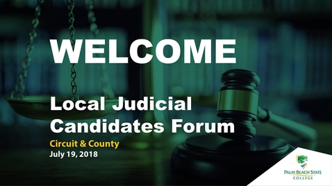 Thumbnail for entry Local Judicial Candidates Forum