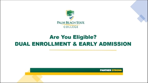 Thumbnail for entry Dual Enrollment - are you eligible?