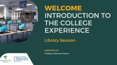 Thumbnail for entry SLS1501 - Library Orientation - 2023/2024