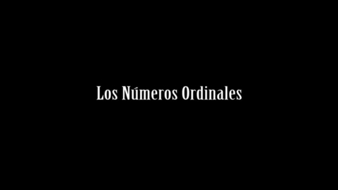 Thumbnail for entry 18 - Ordinal Numbers