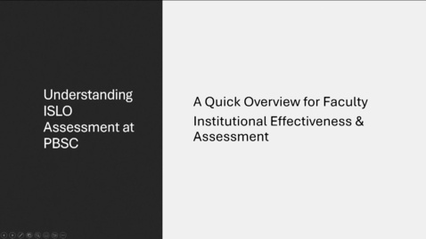 Thumbnail for ISLO Assessment and Signature Assignments