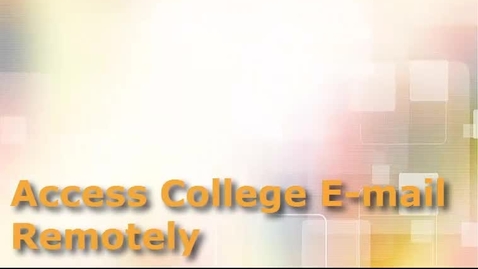 Thumbnail for entry Access College Email Remotely