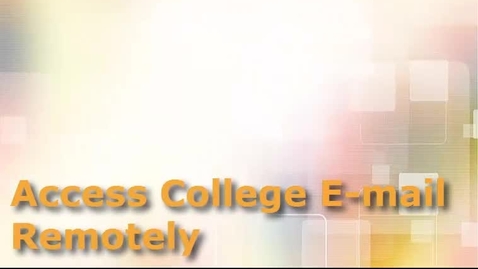Thumbnail for Access College Email Remotely