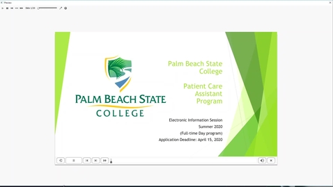 Thumbnail for PCA Electronic Information Session- Summer 2020