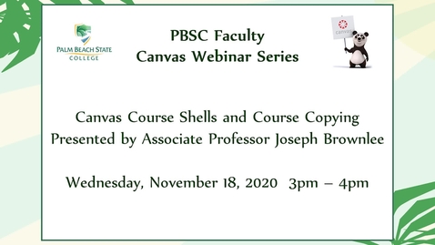 Thumbnail for Canvas Course Shells and Course Copying