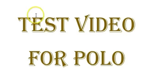 Thumbnail for entry TEST POLO Video