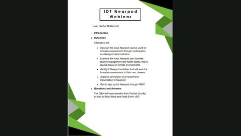 Thumbnail for Nearpod Webinar for Faculty