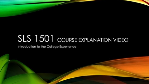 Thumbnail for SLS1501 Hybrid Course Explanation Video