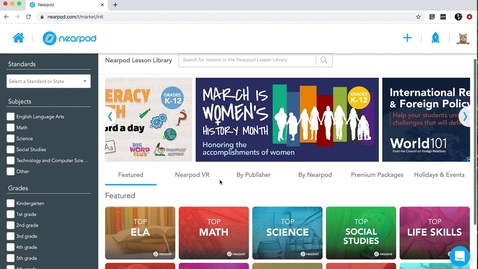 Thumbnail for How to find content in Nearpod