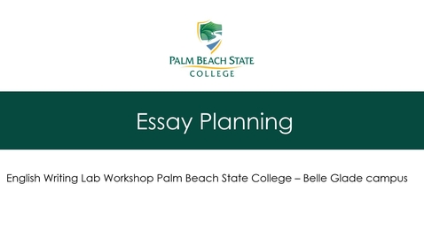 Thumbnail for PBSC Essay Planning