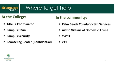 Thumbnail for Getting support from Palm Beach State.