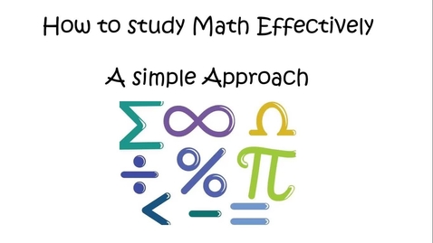 Thumbnail for How To Study Math: A Simple Approach