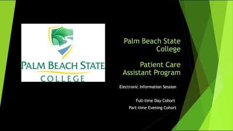 Thumbnail for entry 2021 Patient Care Assistant (PCA) Program Information Session
