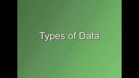 Thumbnail for entry Elementary Statistics 12e (Triola) Video Lecture Sec. 1.3: Types of Data
