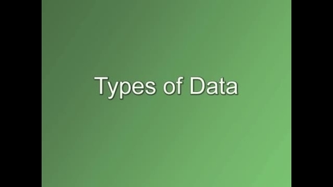 Thumbnail for Elementary Statistics 12e (Triola) Video Lecture Sec. 1.3: Types of Data