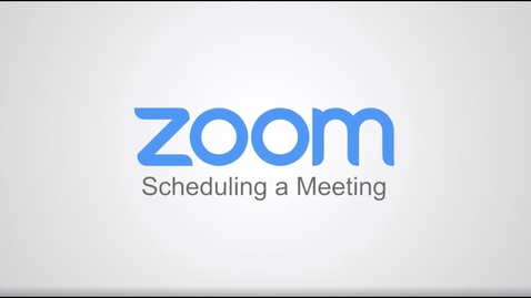 Thumbnail for entry Scheduling A Meeting in Zoom