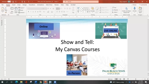 Thumbnail for entry Show and Tell: My Canvas Course  