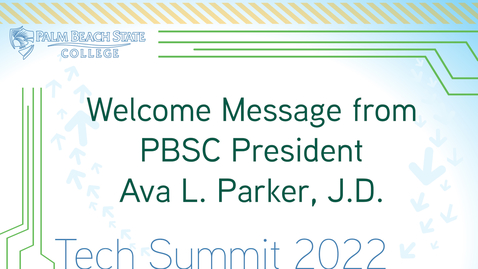 Thumbnail for Welcome Message - President Ava L. Parker, J.D.