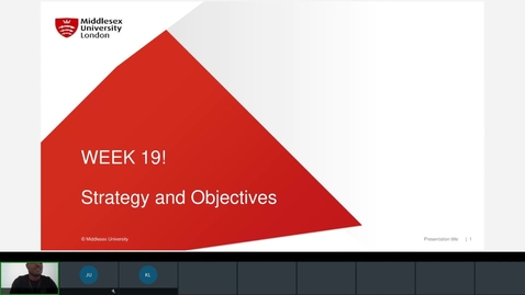 Thumbnail for entry Clip of Week 19 - Strategy and Objectives