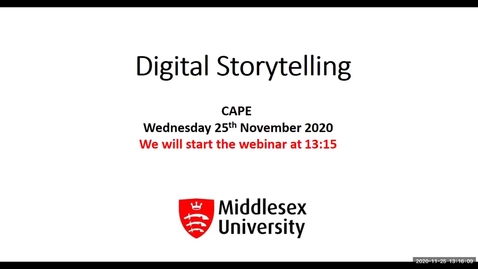 Thumbnail for Digtial storytelling - L&amp;T Showcase 25th Nov 2020