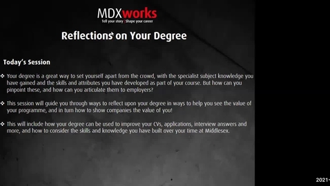Thumbnail for Relfections on your degree
