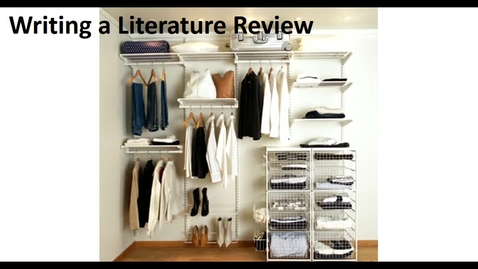 Thumbnail for Writing a Literature Review_Learning Enhancement Team