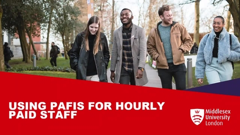 Thumbnail for Entering your bank details for the first time - Using PAFIS for Hourly-Paid Staff