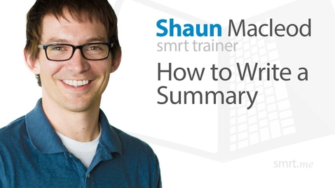 Thumbnail for How to Write a Summary