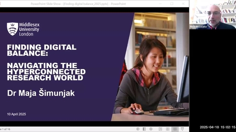 Thumbnail for ‘Finding digital balance: navigating the hyperconnected research world’