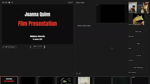 Thumbnail for JOANNA QUINN MASTERCLASS - 17th Jan 2023