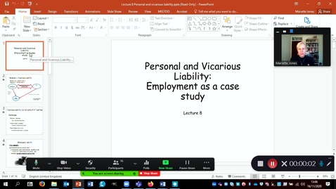 Thumbnail for entry Recording: Tort Lecture:  Vicarious liability