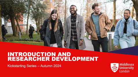 Thumbnail for Kickstarting Research series: Session 1 - Introduction and Researcher Development