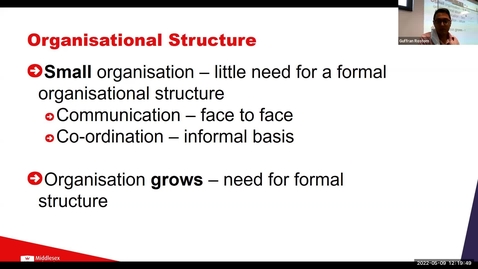 Thumbnail for entry 09.05 Sem&amp;Lab: Block 4b Organisational Structure Groupwork
