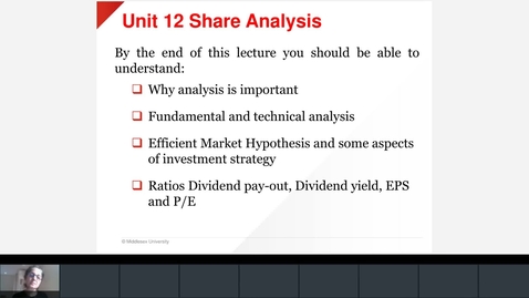 Thumbnail for entry Unit 12  Share Analysis Firoozeh Monday Session.mp4