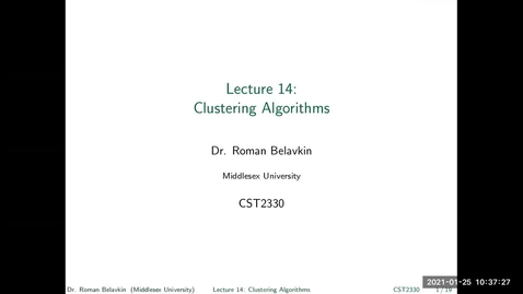 Thumbnail for 14. Clustering Algorithms