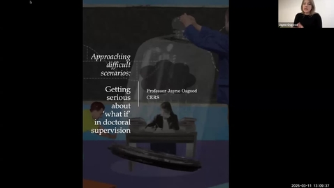 Thumbnail for Approaching Difficult Scenarios and Wellbeing: Getting serious about ‘what if’ led by Prof Jayne Osgood 11-03-2025