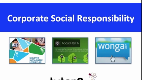 Thumbnail for entry Business and Corporate Social Responsibility (CSR)