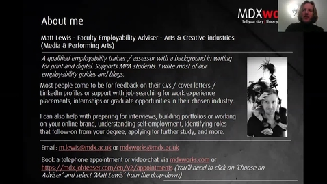 Thumbnail for CVs &amp; Cover Letters 19-05-2021