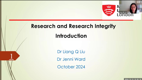 Thumbnail for Kickstarting Research series: Session 4 - Research and Researcher Integrity - PART 1