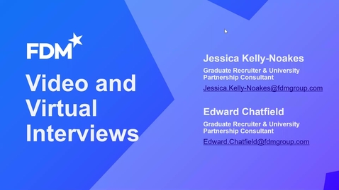 Thumbnail for FDM-MDx Video-Virtual Interview Workshop