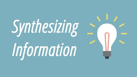 Thumbnail for entry Synthesizing Information