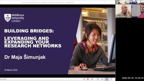 Thumbnail for Session: Building Bridges: leveraging and expanding your research networks