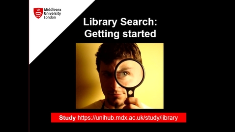 Thumbnail for entry Library  Search Getting Started - August 27th 2020