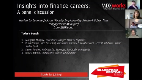 Thumbnail for Insights into finance careers-a panel discussion